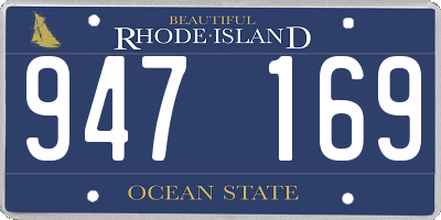 RI license plate 947169