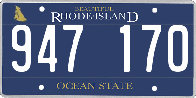 RI license plate 947170