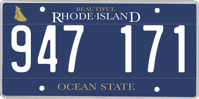 RI license plate 947171