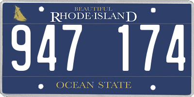 RI license plate 947174