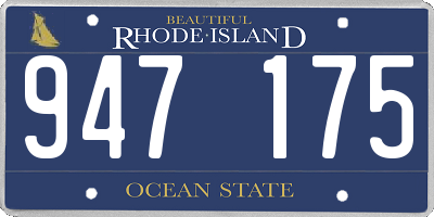 RI license plate 947175