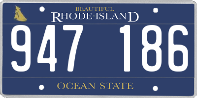 RI license plate 947186