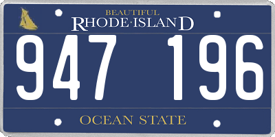 RI license plate 947196
