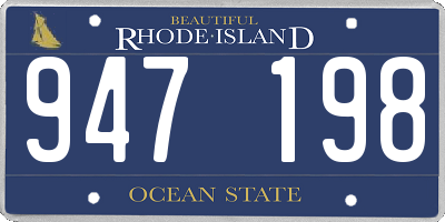 RI license plate 947198