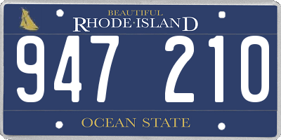 RI license plate 947210