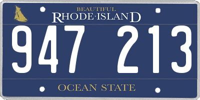 RI license plate 947213