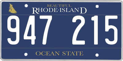 RI license plate 947215