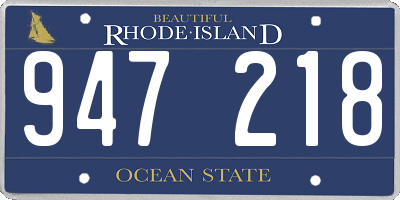 RI license plate 947218