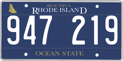 RI license plate 947219