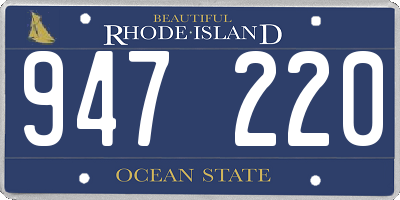 RI license plate 947220