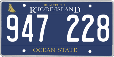 RI license plate 947228