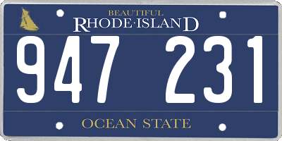 RI license plate 947231
