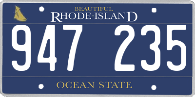 RI license plate 947235