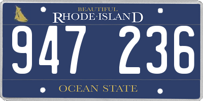 RI license plate 947236