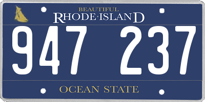 RI license plate 947237