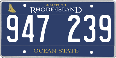 RI license plate 947239
