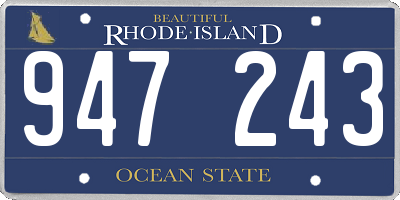 RI license plate 947243