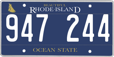 RI license plate 947244