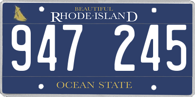 RI license plate 947245