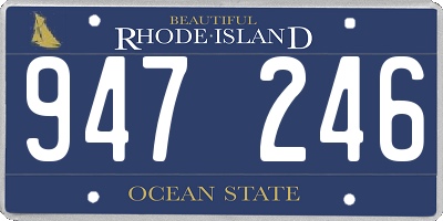 RI license plate 947246