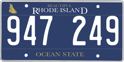 RI license plate 947249