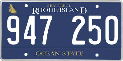 RI license plate 947250