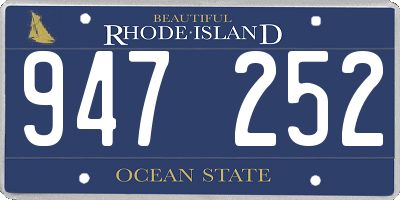 RI license plate 947252