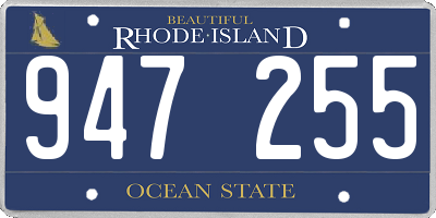 RI license plate 947255