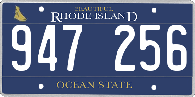 RI license plate 947256