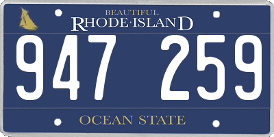 RI license plate 947259