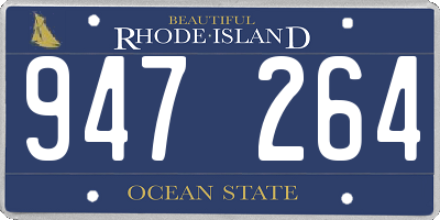 RI license plate 947264