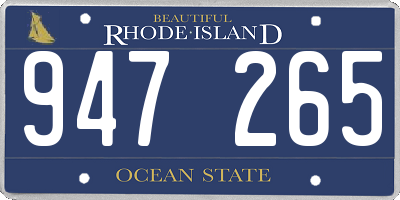 RI license plate 947265
