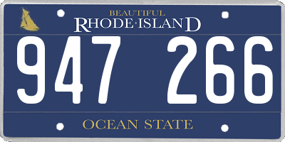 RI license plate 947266