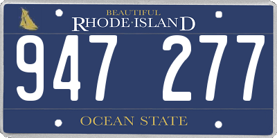 RI license plate 947277