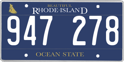 RI license plate 947278