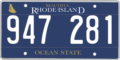 RI license plate 947281