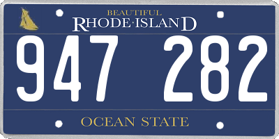 RI license plate 947282