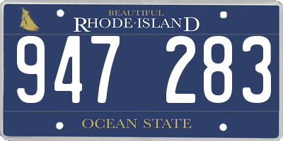 RI license plate 947283