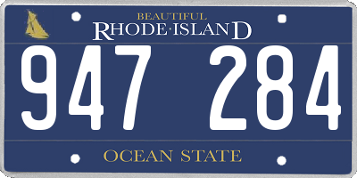 RI license plate 947284