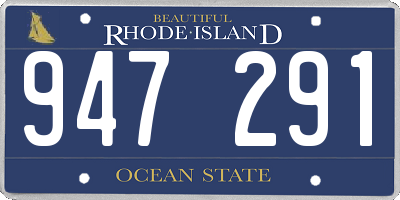 RI license plate 947291