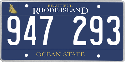 RI license plate 947293