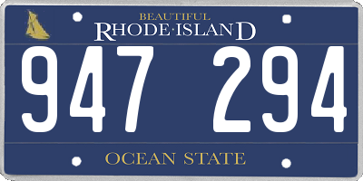 RI license plate 947294