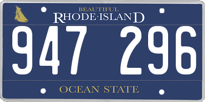 RI license plate 947296
