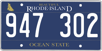 RI license plate 947302