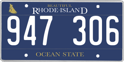 RI license plate 947306