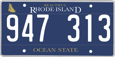RI license plate 947313