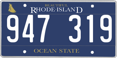 RI license plate 947319