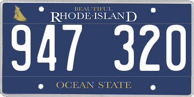 RI license plate 947320