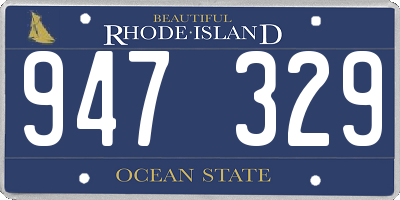 RI license plate 947329