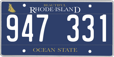 RI license plate 947331